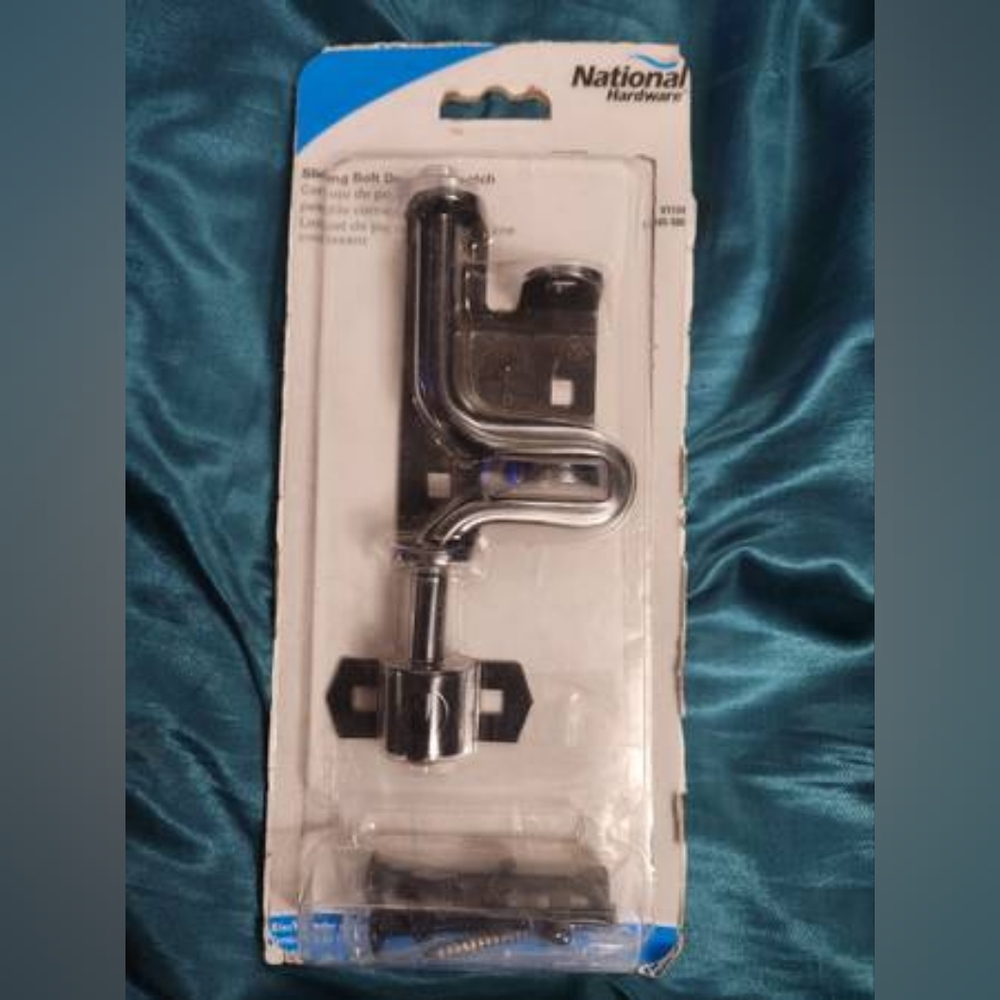 National Hardware 7-in Black Gate Latch - Black Powder Coated